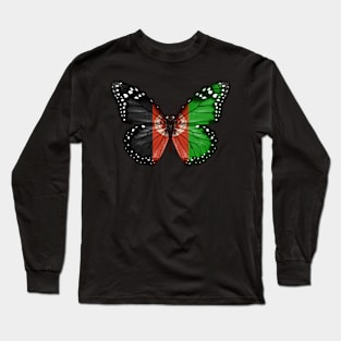 Afghanistani Flag  Butterfly - Gift for Afghanistani From Afghanistan Long Sleeve T-Shirt